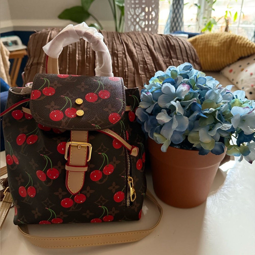 Cherry Print Women's Backpack